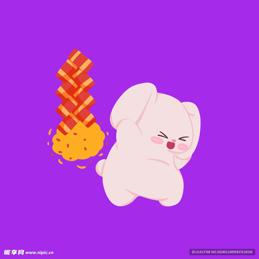 手绘卡通小猫 