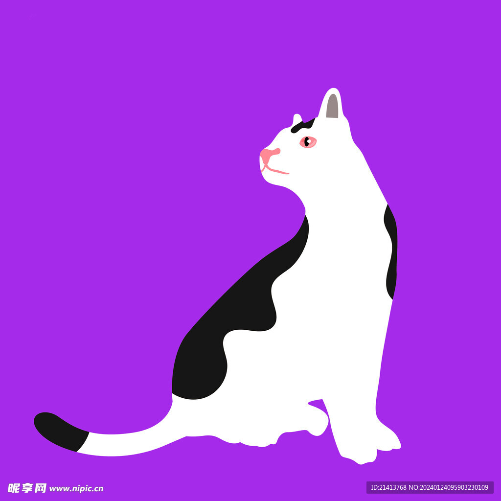 手绘卡通小猫