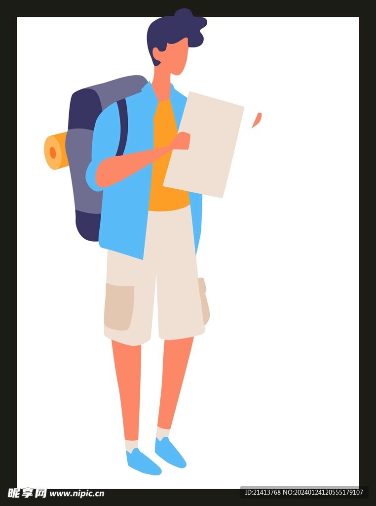 手绘男人男孩