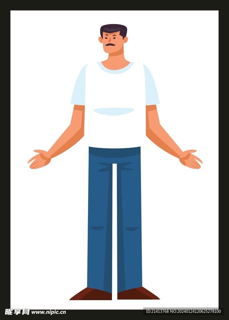 手绘男人男孩