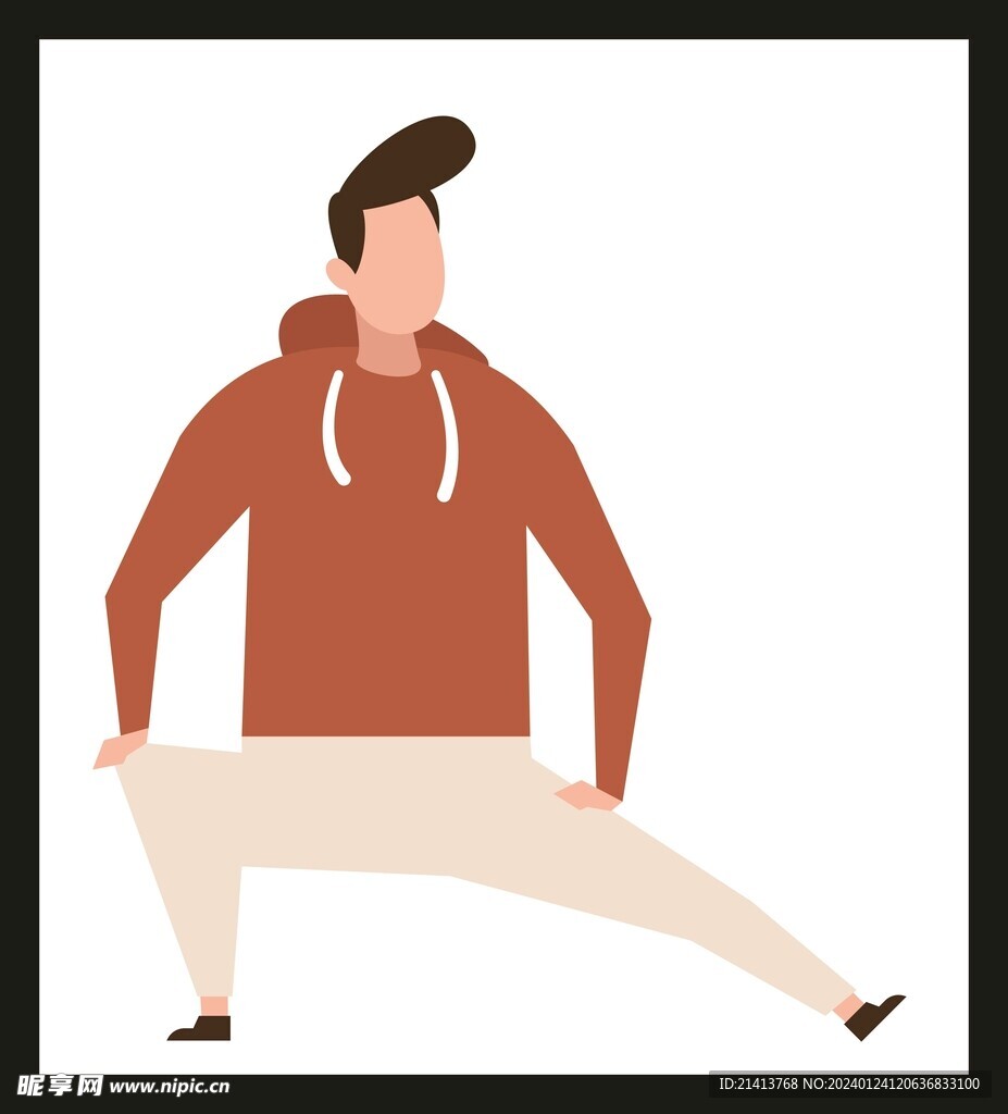 手绘男人男孩