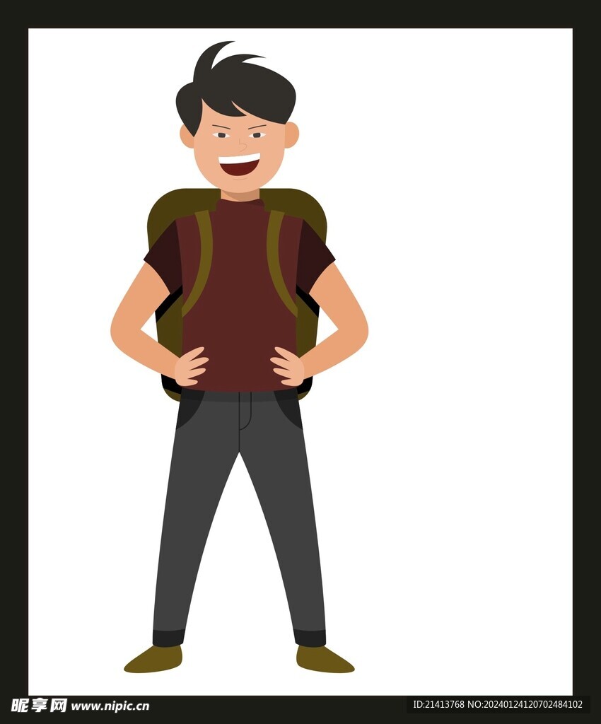 手绘男人男孩