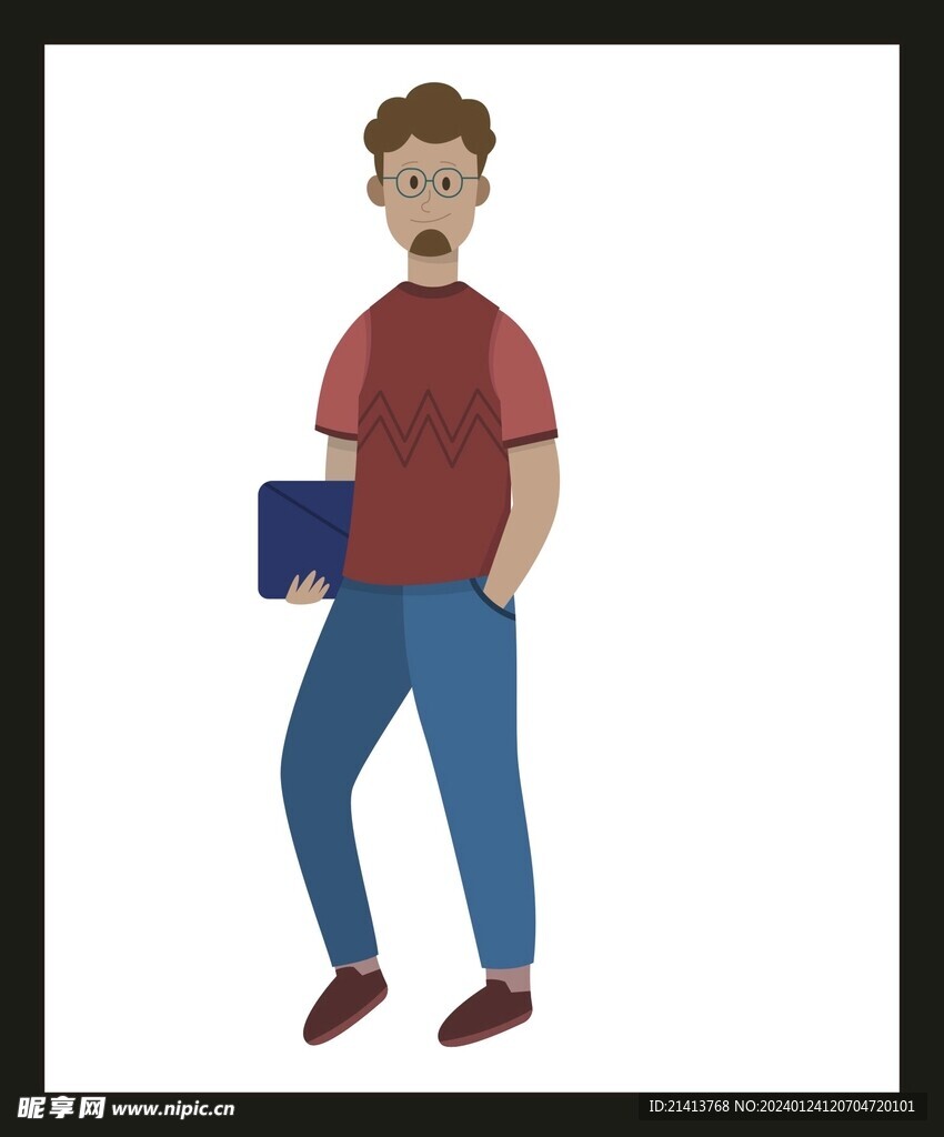 手绘男人男孩