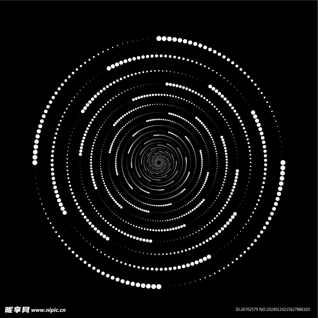 AI矢量简约螺旋圆点噪点图片