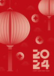 2024龙年创意插画海报