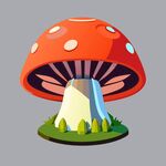 蘑菇3D剪贴画