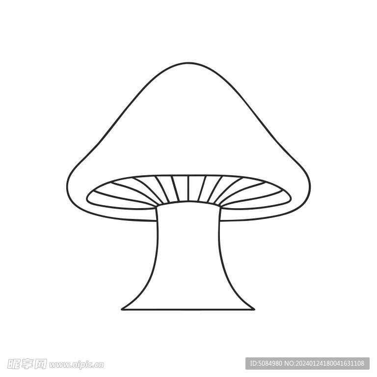 蘑菇线稿