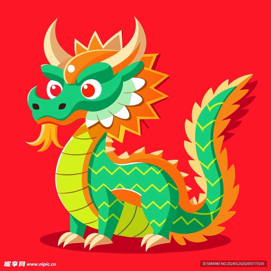 中国新年龙插图