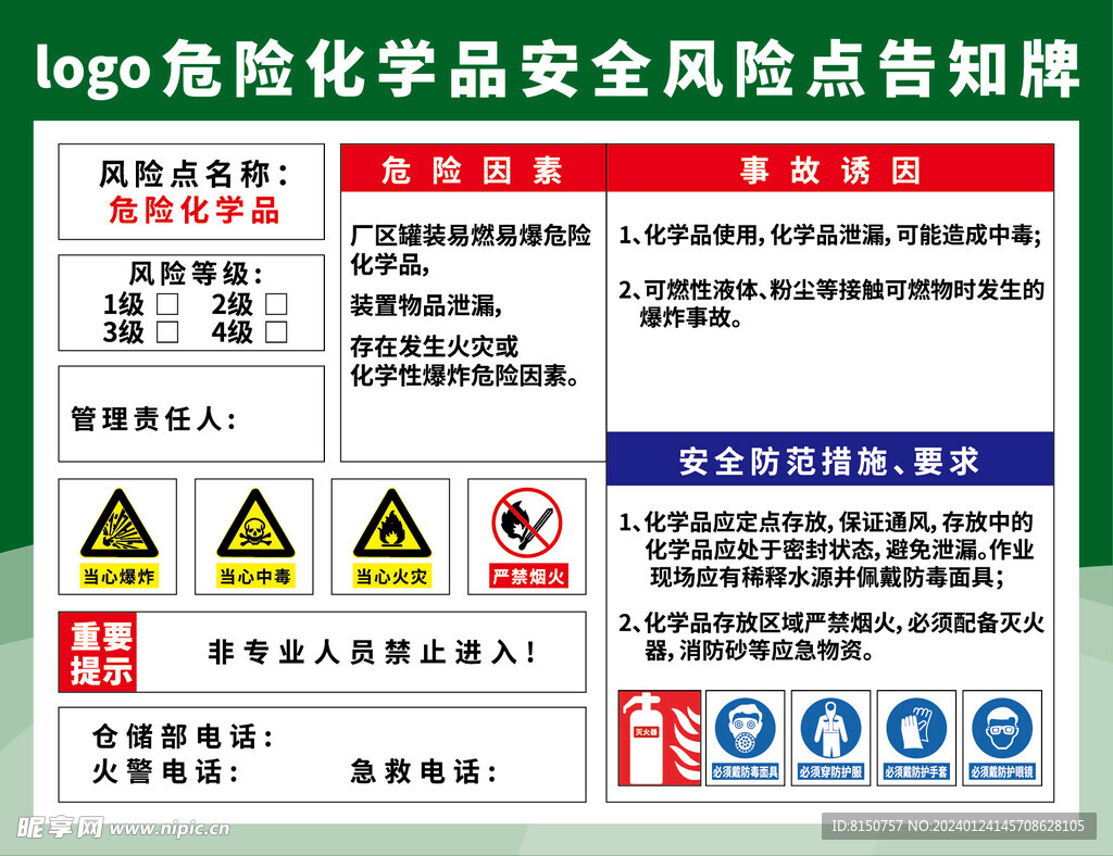 危险化学品安全风险点告知牌