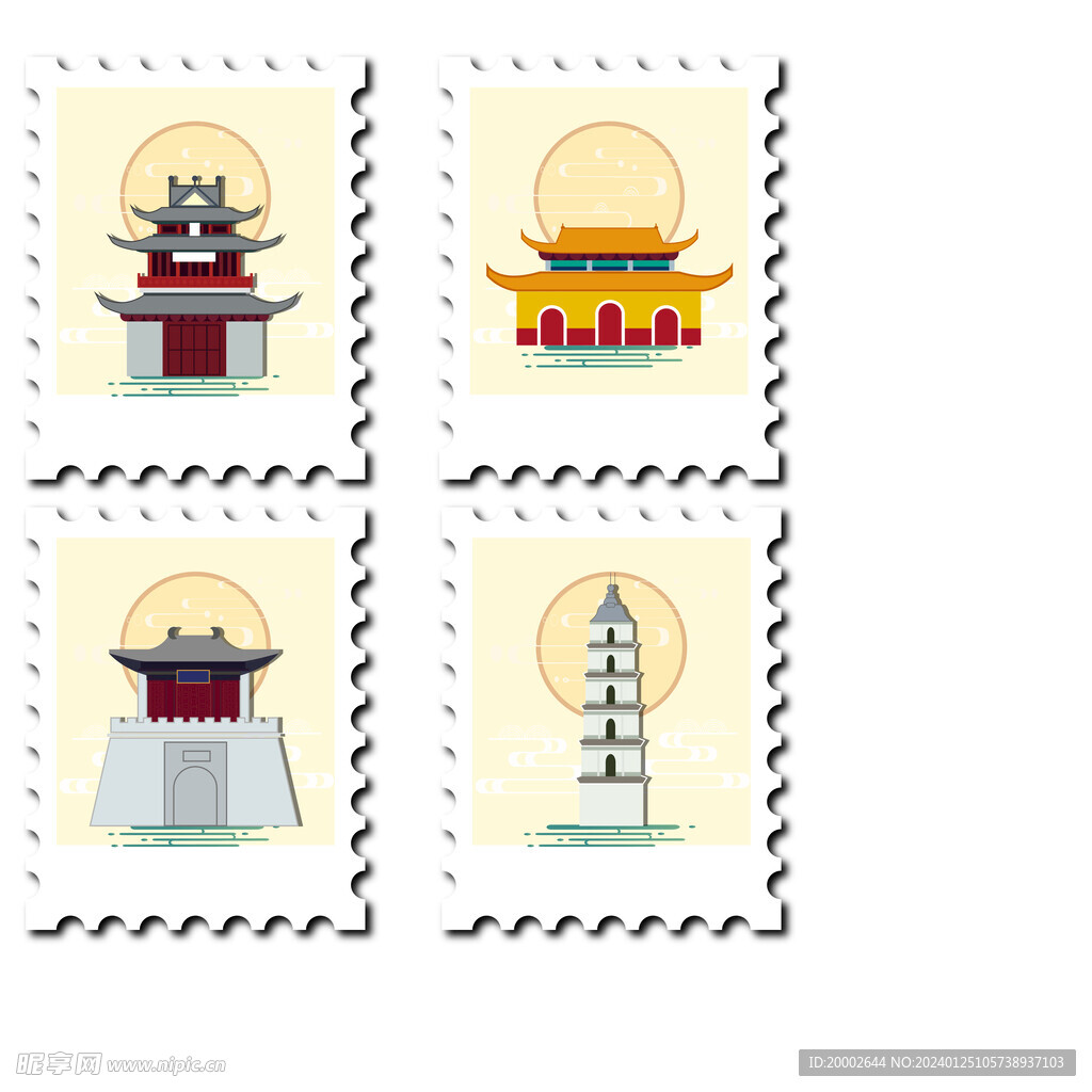 建筑邮票