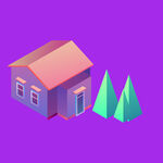 手绘房子房屋 