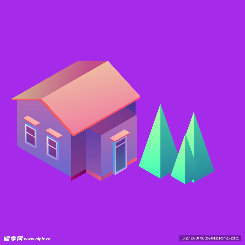 手绘房子房屋 