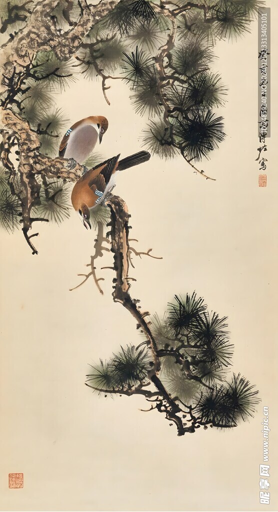 松鸟图
