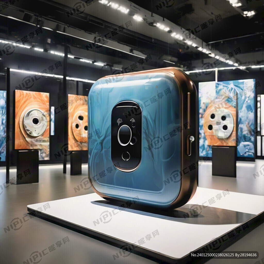 AI创作图智能锁 新品展示 科技感 展会展示nipic.com-昵图网