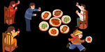 年夜饭插画