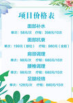 项目价格表