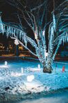 夜间雪景