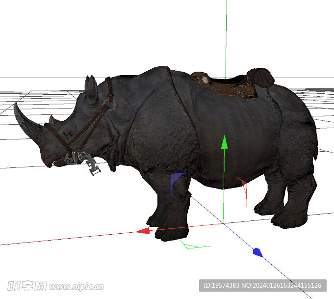 C4D模型 犀牛