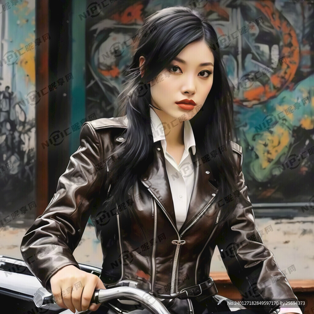 连体皮衣机车女