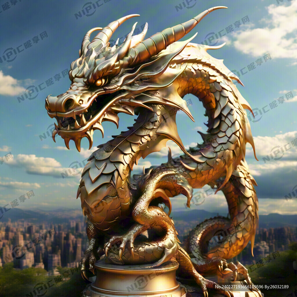 柱子   龙  盘龙  金色
