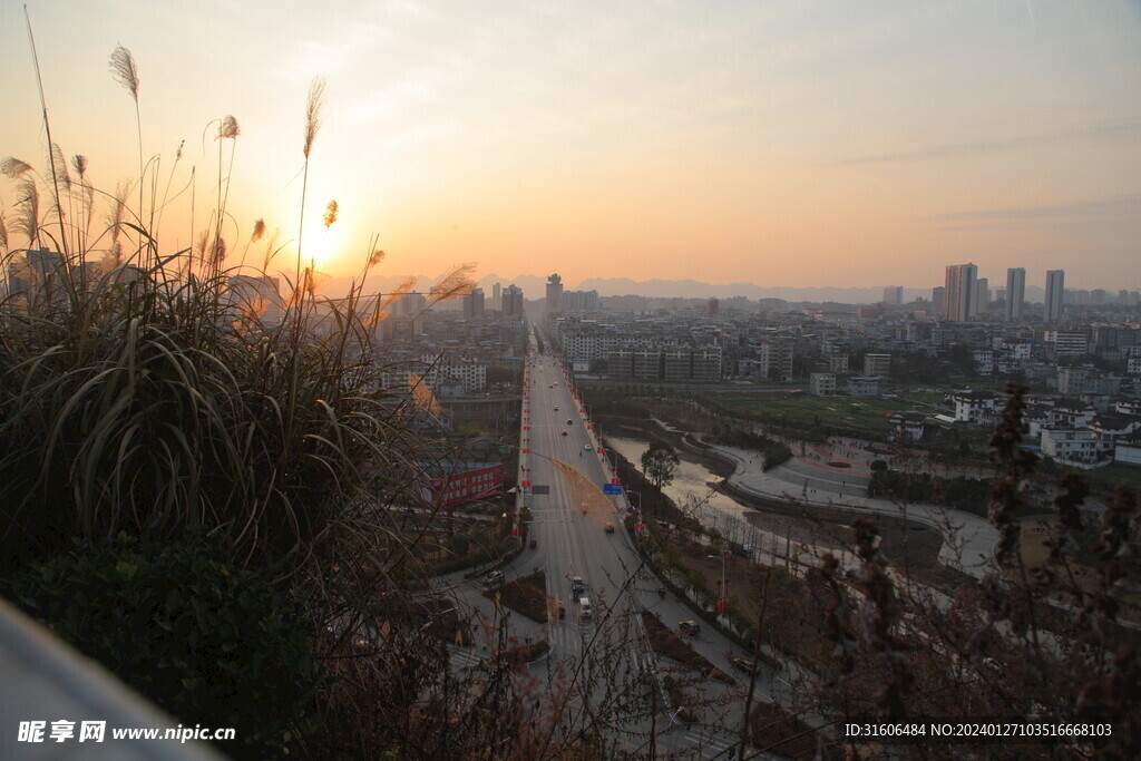 城市风景 傍晚