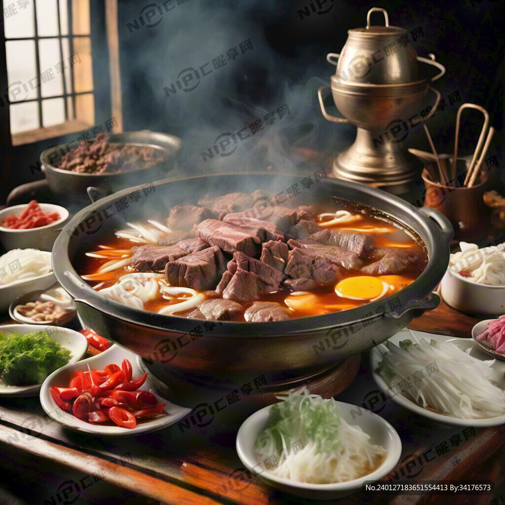 牛肉火锅照片