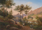 唯美欧美风景画油画