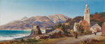欧洲建筑山水风景画油画