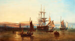 帆船唯美海景油画风景画