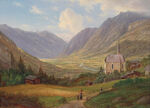农村美景油画风景画