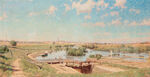 欧洲风景画湖畔油画