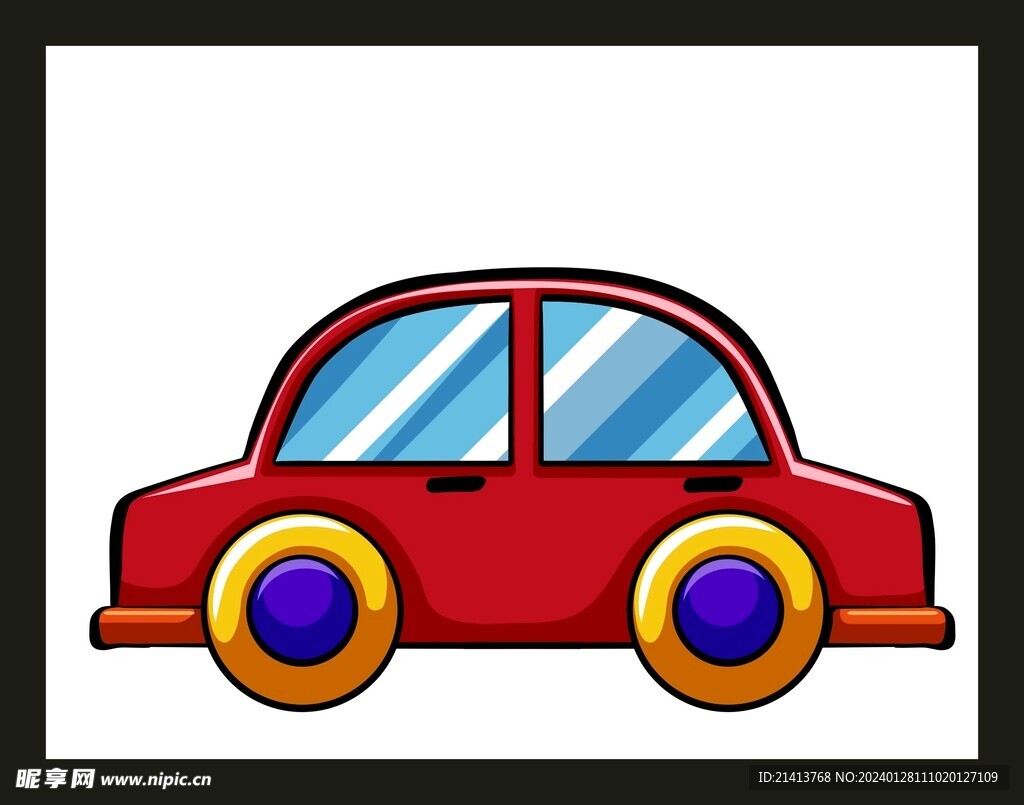 手绘动画汽车