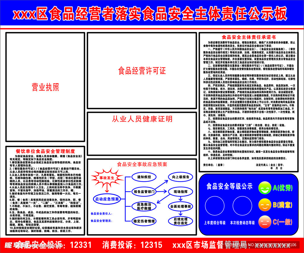 安全公示板