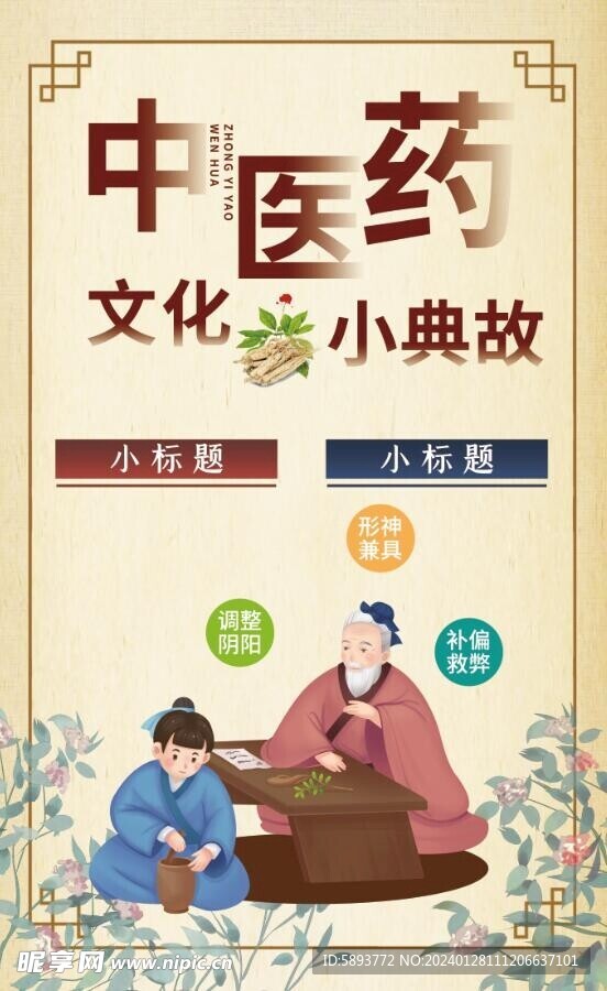 中医药文化小典故海报