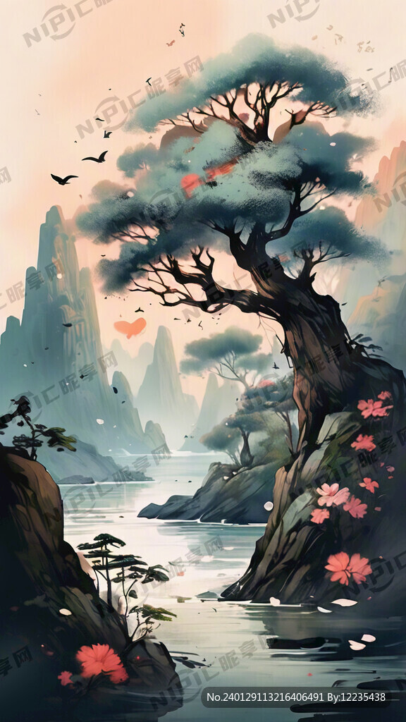 唯美游戏国潮背景