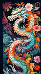 中国龙，彩色商用形象，可以用作海报