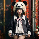 熊猫可爱女生衣服