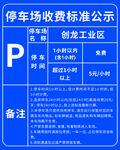 停车场收费标准公示