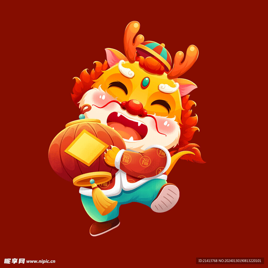 手绘卡通小龙