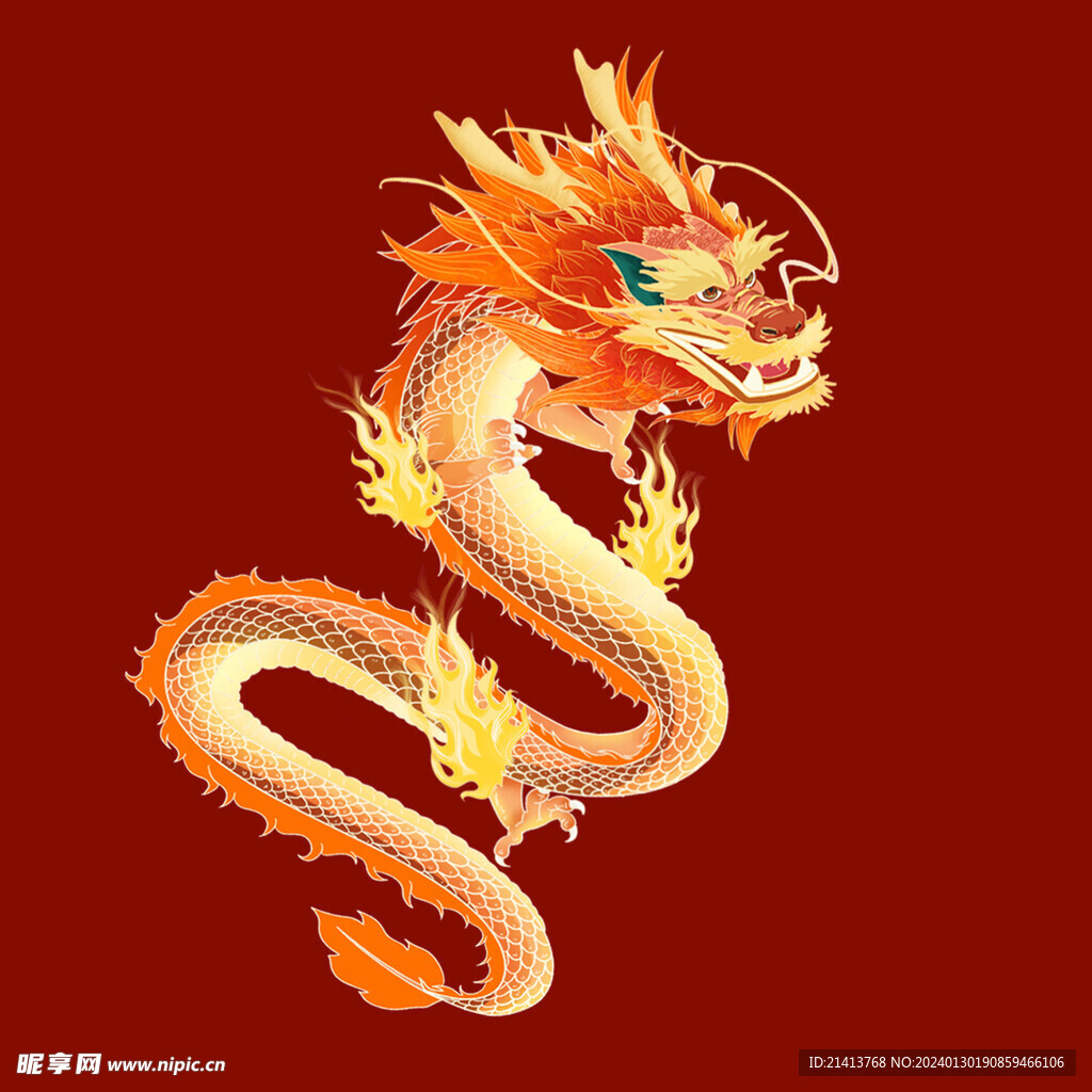 手绘卡通小龙 