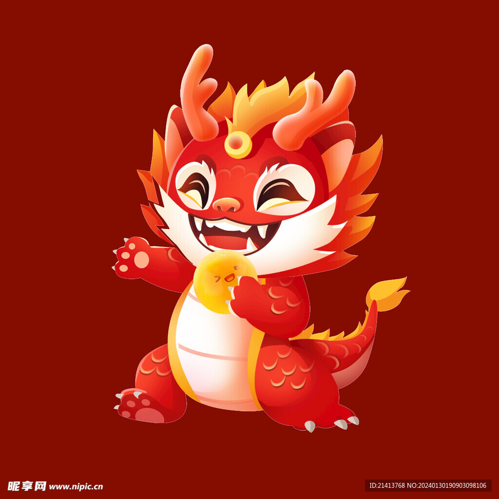 手绘卡通小龙 