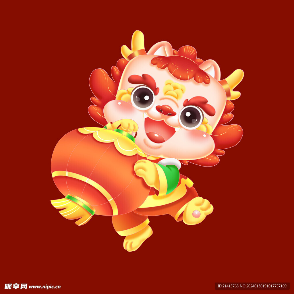 手绘卡通小龙