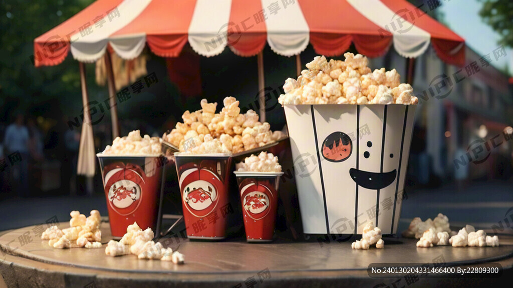 户外摆摊用爆米花海报