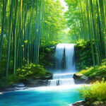 三维动画 竹林