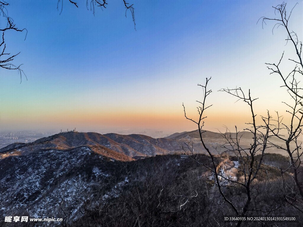 香山山顶 日落