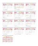2024年纯月历中美双节