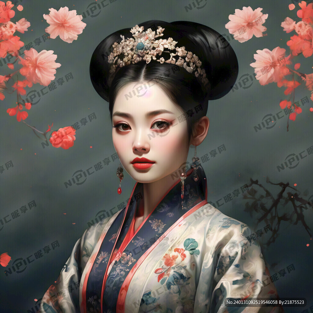 妃子独一无二 简约 简笔画