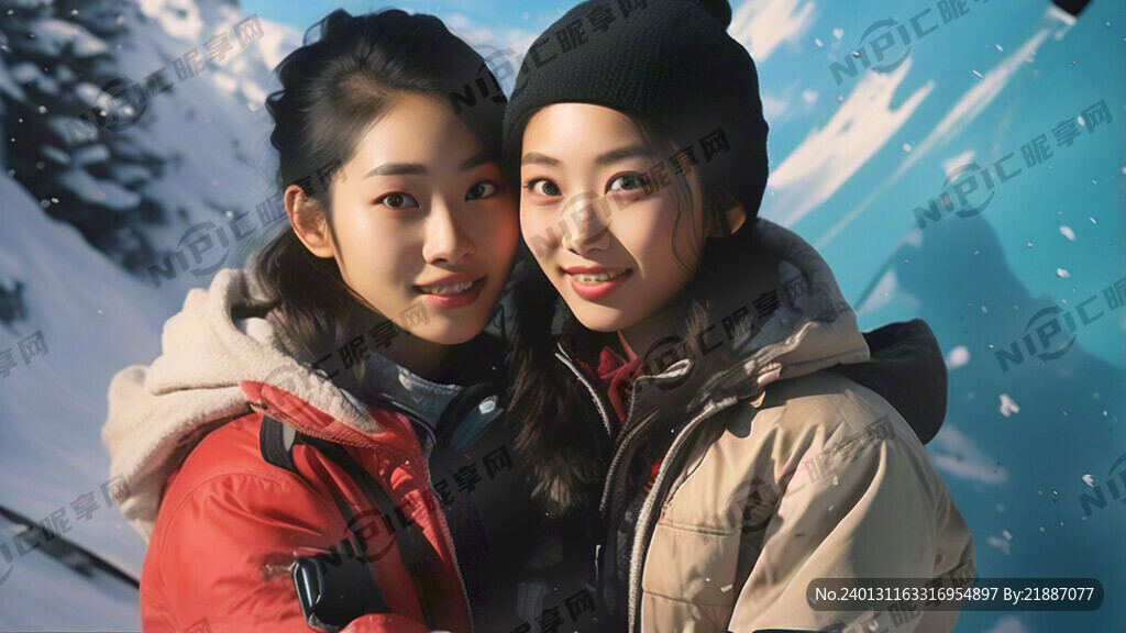 滑雪的年轻男人反拿着摄影机拍着