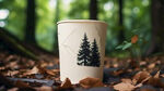 纸杯在森林中