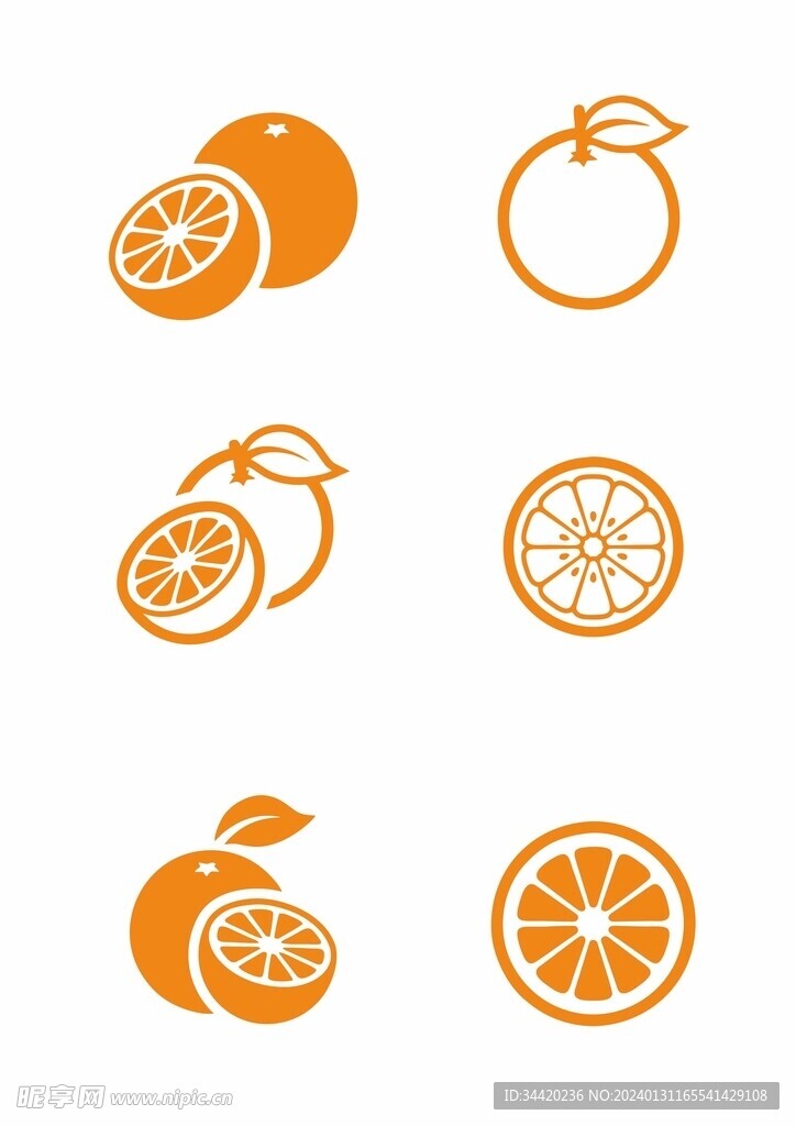 橙子橘子水果图